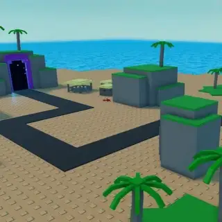Classic Island Chaos map thumbnail from Tower Defense Simulator