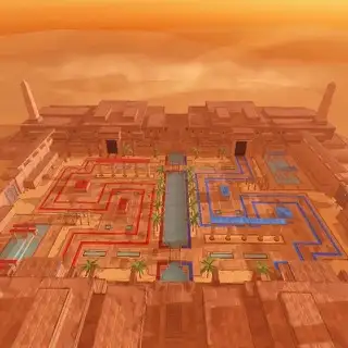 Desert Oasis map thumbnail from Tower Defense Simulator