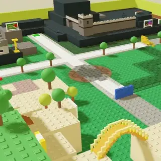 Retro Crossroads map thumbnail from Tower Defense Simulator
