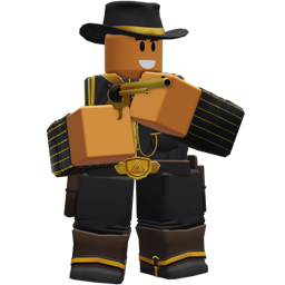 Golden Cowboy tower icon from Tower Defense Simulator