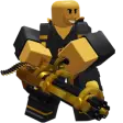 Golden Minigunner tower icon from Tower Defense Simulator